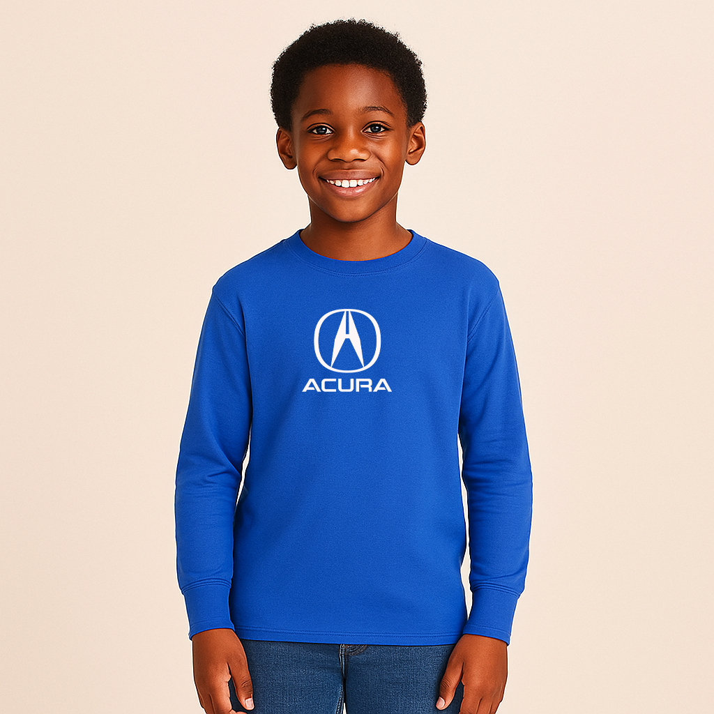 Youth Kids Acura Car Long Sleeve T-Shirt